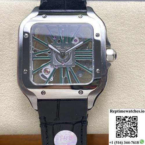 Cartier Santos Whsa0028 Thb Factory Hollow Dial-Rep Time Watches