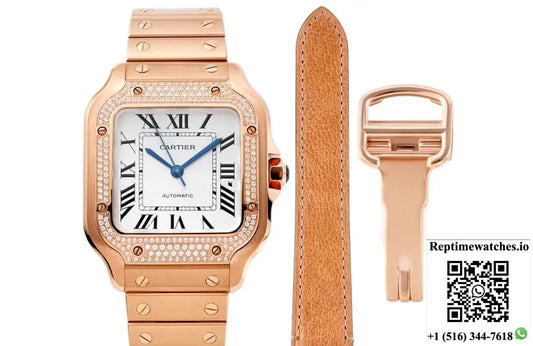 Cartier Santos WJSA0009 BV factory square dial