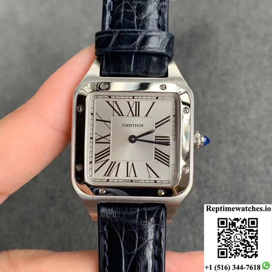 Cartier Santos Wssa0023 Ladies Silver Dial-Rep Time Watches