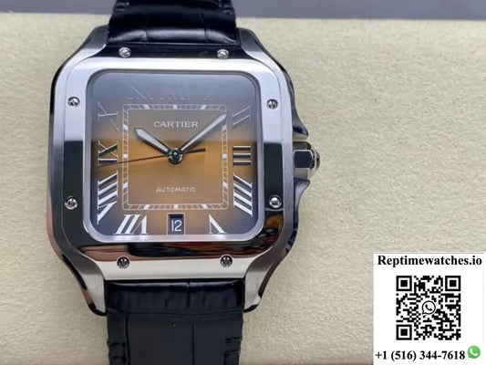 Cartier Santos WSSA0064-01 BV Factory leather strap