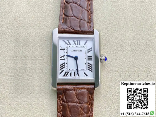 Cartier Tank 24MM K11 Factory Brown Leather Strap - Watches