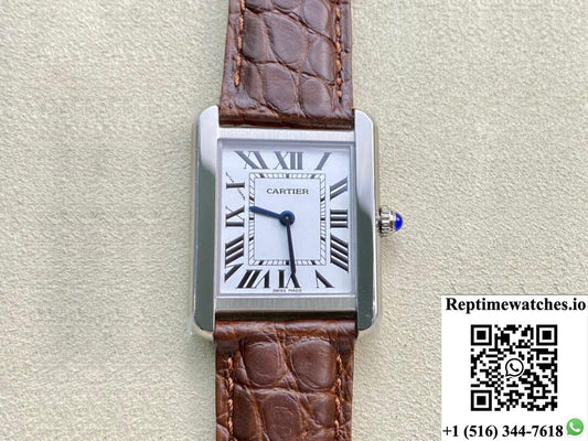 Cartier Tank 24Mm K11 Factory Brown Leather Strap-Rep Time Watches