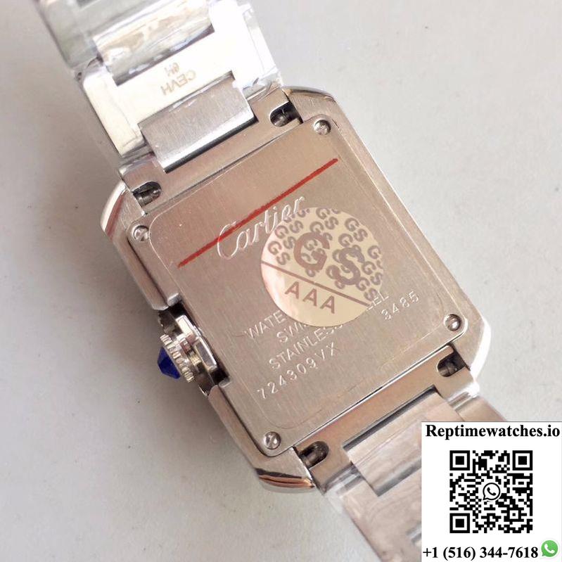 Cartier Tank Anglaise Ladies W5310022 Silver Dial-Rep Time Watches