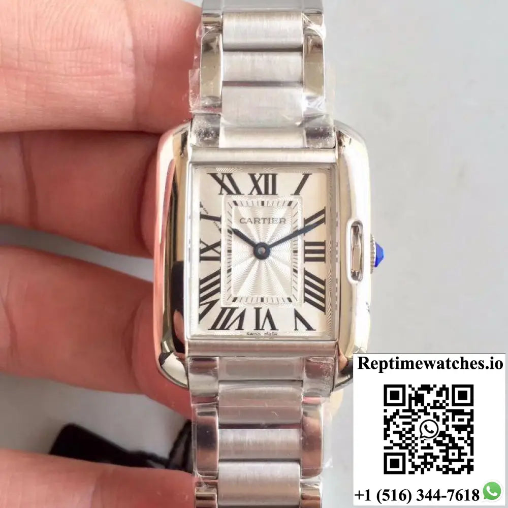 Cartier Tank Anglaise Ladies W5310022 Silver Dial - Watches