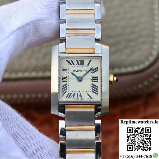 Cartier Tank Francaise Ladies W51007Q4 White Dial-Rep Time Watches