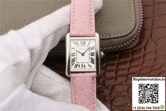 Cartier Tank Ladies Stainless Steel White Dial - Watches