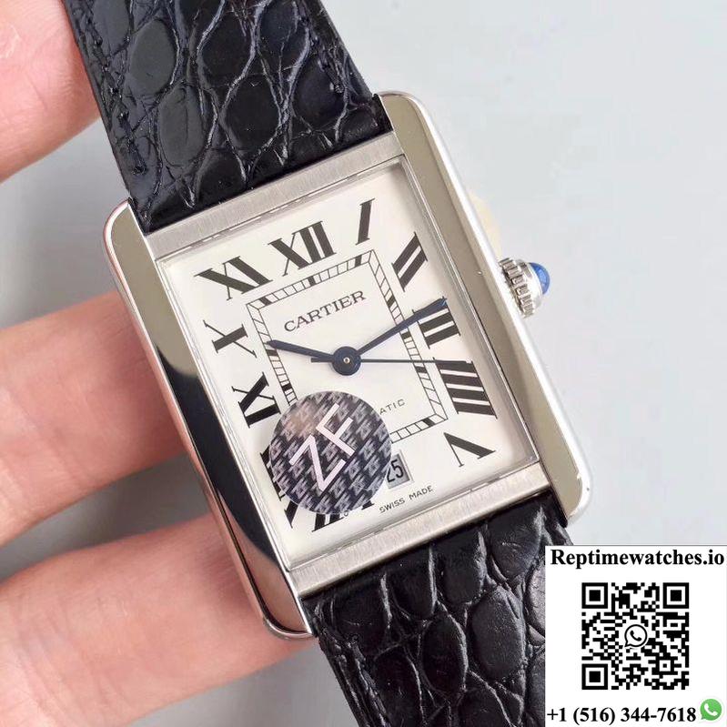 Cartier Tank Solo Xl Automatic W5200027 Zf Factory White Dial-Rep Time Watches