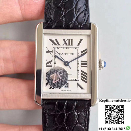 Cartier Tank Solo Xl Automatic W5200027 Zf Factory White Dial-Rep Time Watches