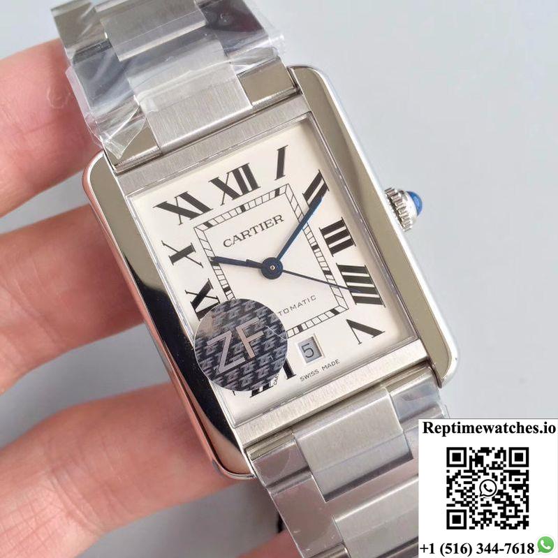 Cartier Tank Solo Xl Automatic W5200028 Zf Factory White Dial-Rep Time Watches