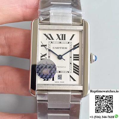 Cartier Tank Solo Xl Automatic W5200028 Zf Factory White Dial-Rep Time Watches
