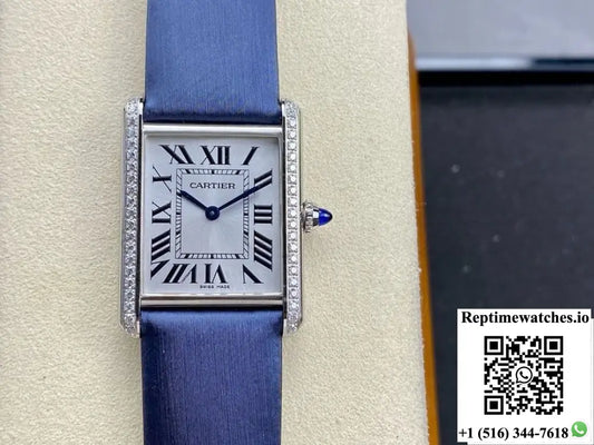 Cartier Tank W4TA0017 F1 Factory Blue Strap