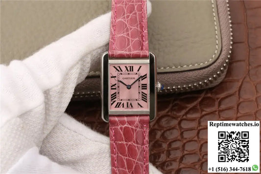 Cartier Tank W5200000 Ladies K11 Factory Pink Dial - Watches
