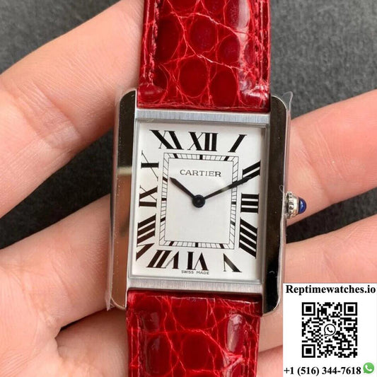 Cartier Tank W5200005 K11 Factory White Dial-Rep Time Watches