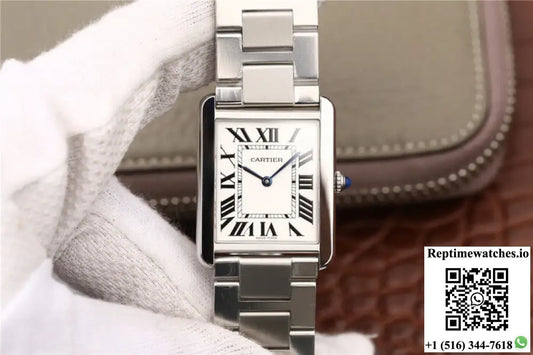 Cartier Tank W5200013 K11 Factory White Dial - Watches