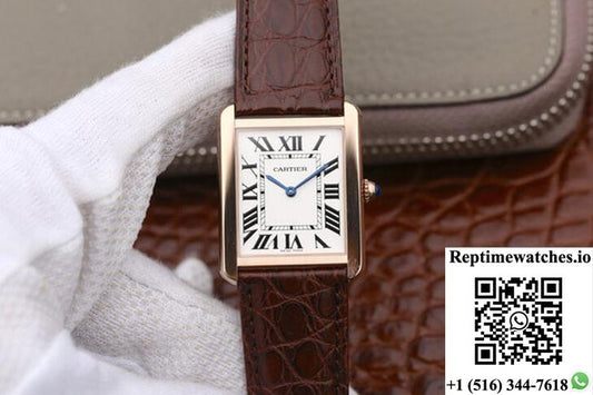 Cartier Tank W5200025 K11 Factory White Dial-Rep Time Watches