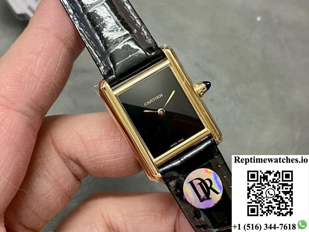 Cartier Tank Wgta0091 Dr Factory Black Dial-Rep Time Watches