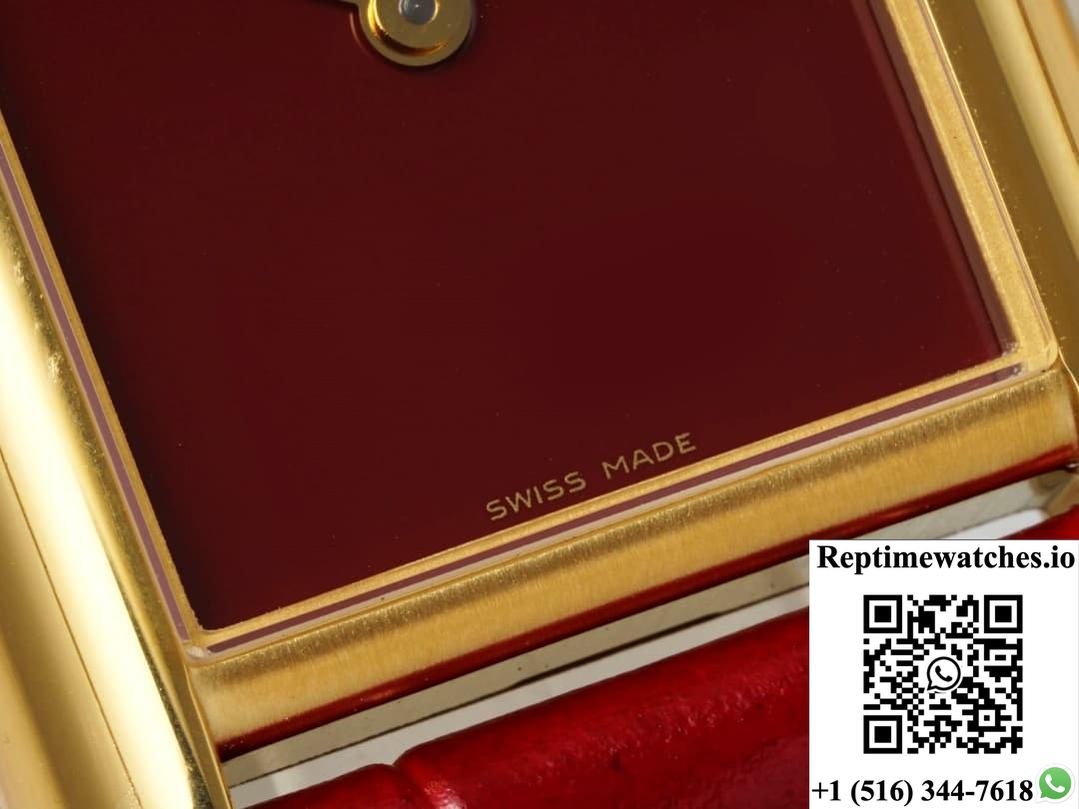Cartier Tank Wgta0190 Af Factory Burgundy Strap-Rep Time Watches