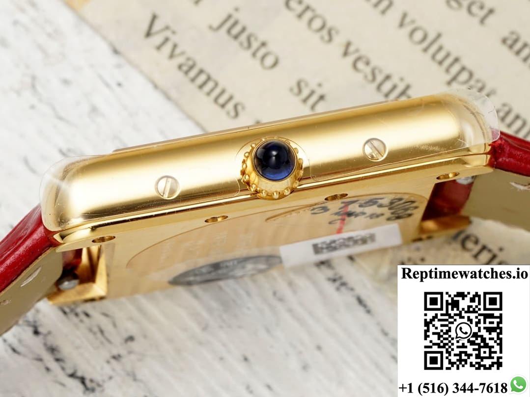 Cartier Tank Wgta0190 Af Factory Burgundy Strap-Rep Time Watches