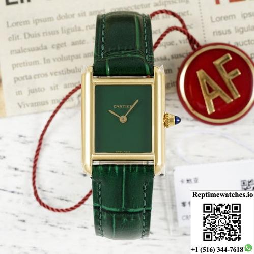 Cartier Tank Wgta0191 Af Factory Green Dial-Rep Time Watches
