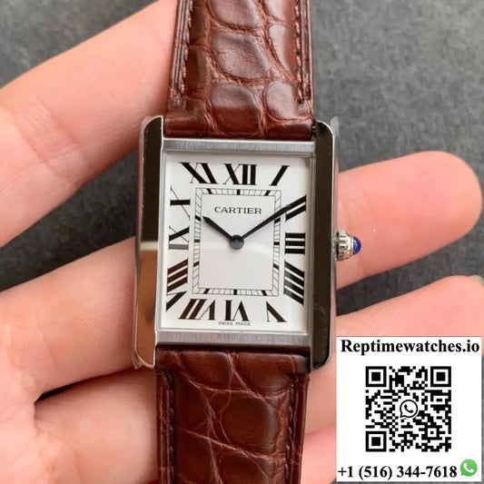 Cartier Tank WSTA0028 K11 Factory Brown Cowhide Strap - Watches