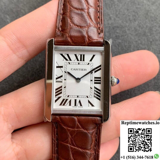 Cartier Tank Wsta0028 K11 Factory Brown Cowhide Strap-Rep Time Watches