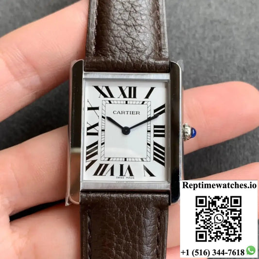 Cartier Tank WSTA0030 K11 Factory White Dial - Watches