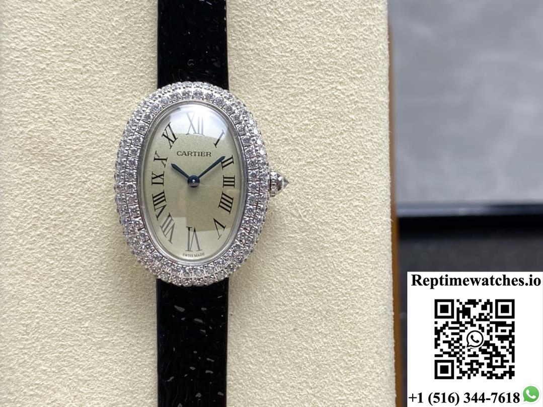 Cartier Tub Wjba0036 Dr Factory Diamond Dial-Rep Time Watches
