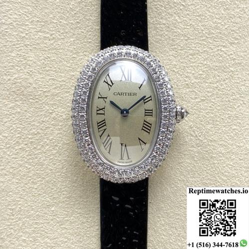 Cartier Tub Wjba0036 Dr Factory Diamond Dial-Rep Time Watches