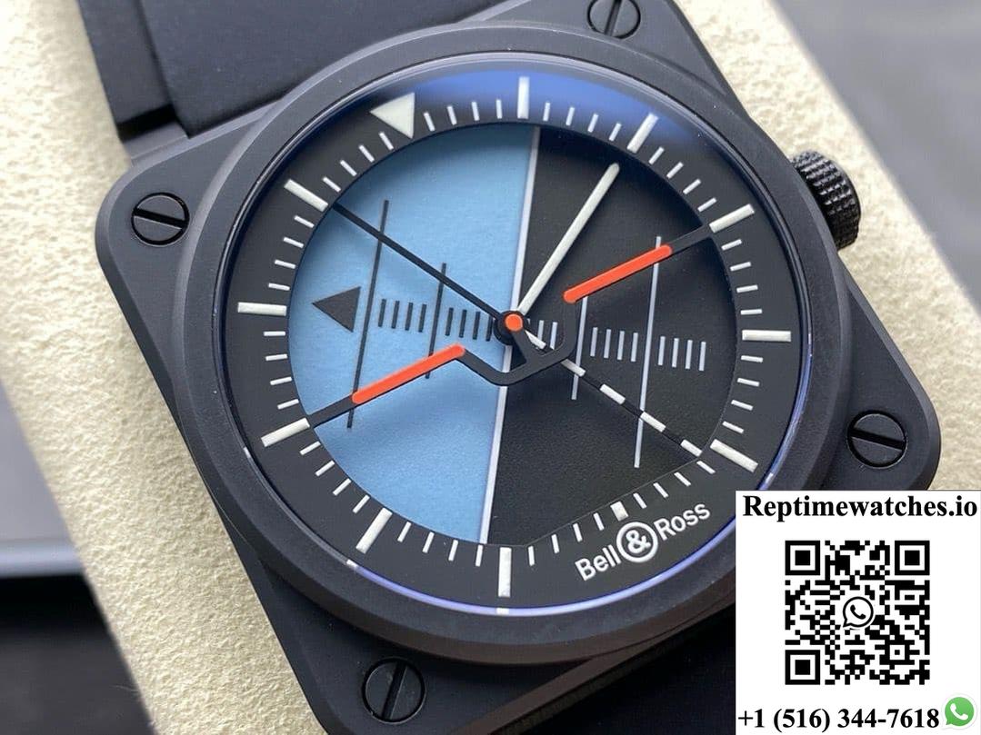 Bell & Ross Instruments Br03A-Hrz-Ce M+ Factory Rubber Strap-Rep Time Watches
