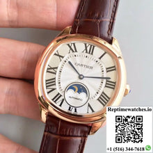 Drive De Cartier Moonphase WGNM0008 Rose Gold Silver Dial - Watches
