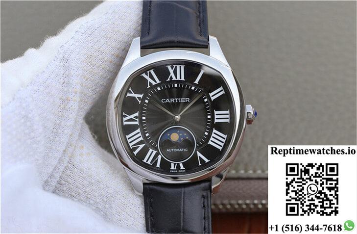 Drive De Cartier Moonphase Wgnm0009 Black Dial-Rep Time Watches