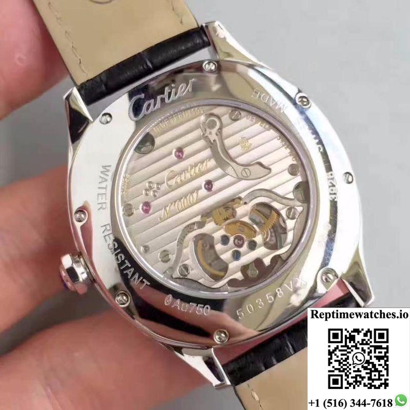Drive De Cartier W4100013 Tourbillon White Textured Dial-Rep Time Watches