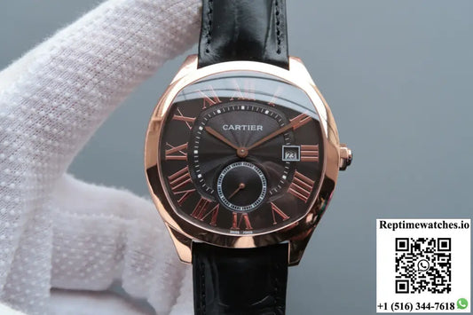 Drive De Cartier WGNM0004 V6 Factory Rose Gold Grey Dial Product Photo 1