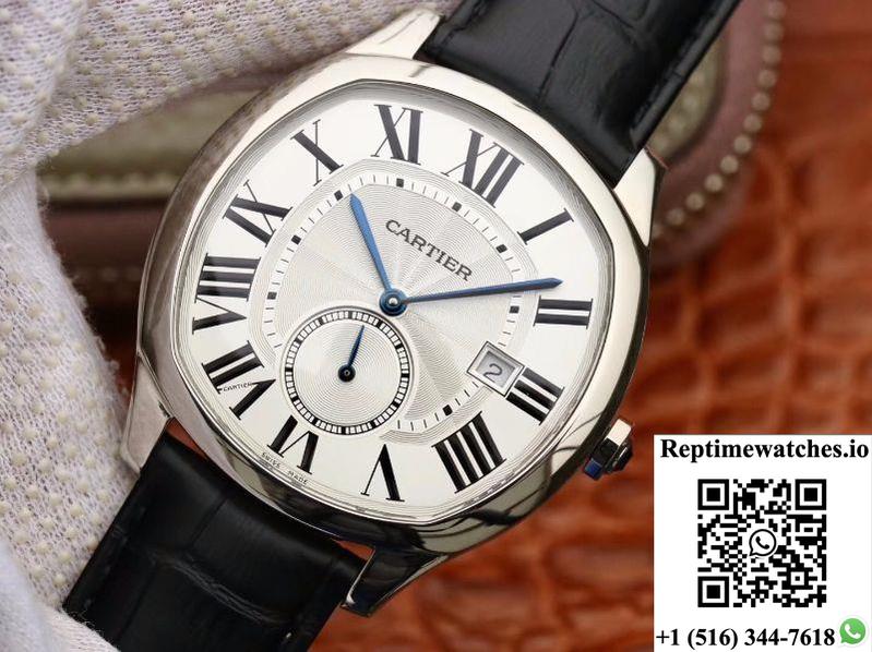 Drive De Cartier Wsnm0004 Gs Factory White Dial-Rep Time Watches