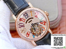 Franck Muller Round Color Dreams Tourbillon 18K Rose Gold Diamond Dial - Watches