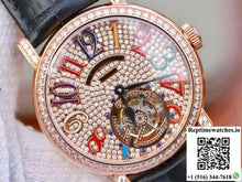 Franck Muller Round Color Dreams Tourbillon 18K Rose Gold Diamond Dial - Watches