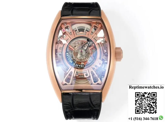 Franck Muller V45 NEW Factory Tourbillon Black Strap