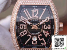Franck Muller Vanguard 18K Rose Gold V45.SC.DT.D.NBR.CD.5N.NR Black Dial - Watches