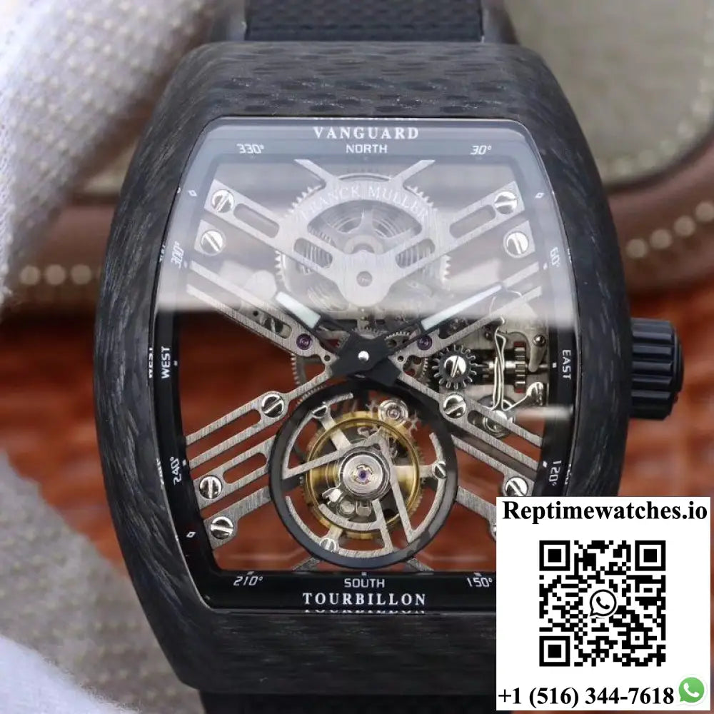 Franck Muller Vanguard Skeleton V45 T SQT Tourbillon Skeleton Dial - Watches