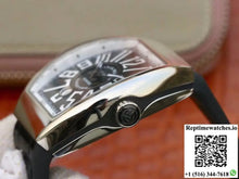 Franck Muller Vanguard V45-04 Black Leather Strap Black Dial - Watches