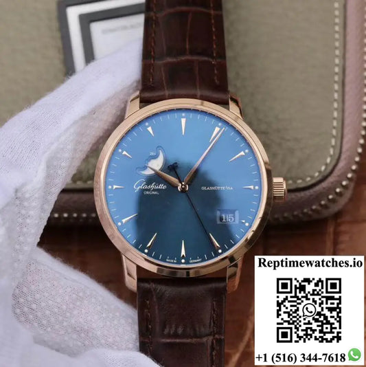 Glashutte Original Senator 1-36-04-04-02-01 Moonphase Gray Dial Product Photo 1