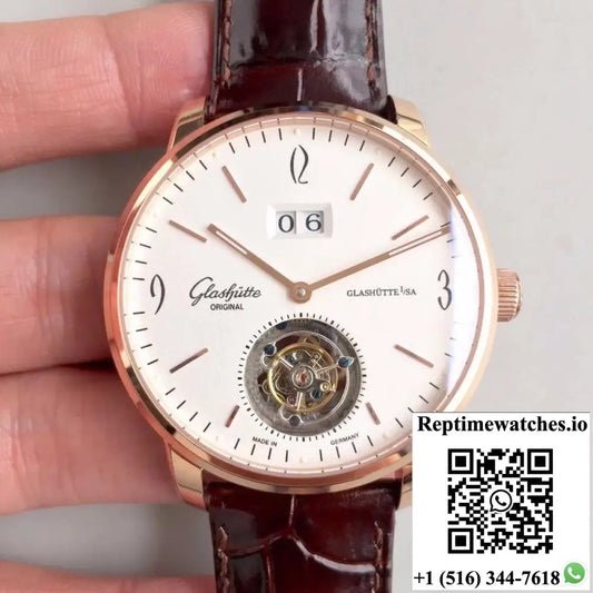 Glashutte Original Senator Excellence Tourbillon White Dial - Watches