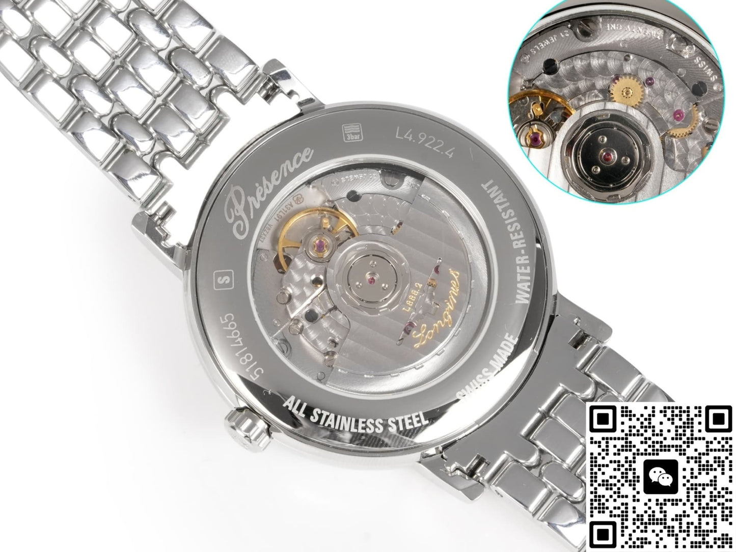 Longines Elegant L4.922.4.72.6 XC Factory Sapphire Crystal