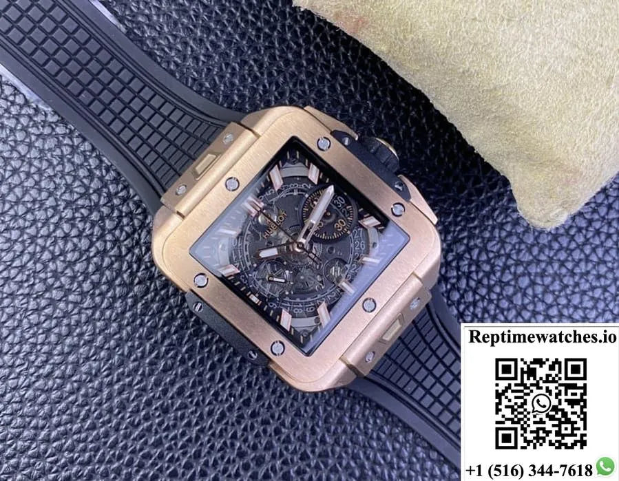 Hublot Aquare Bang Unico 821.Ox.0180.Rx Bb Factory Skeleton Dial-Rep Time Watches