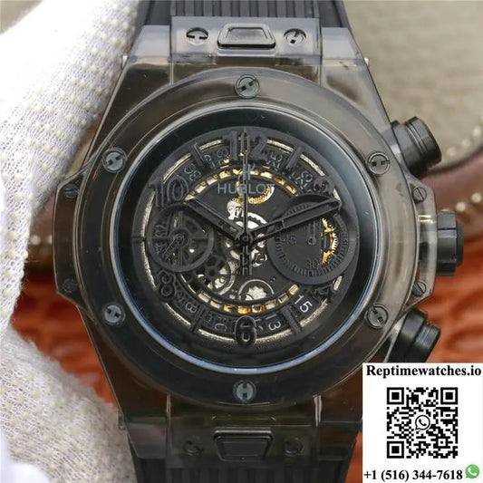 Hublot Big Bang 411.Jx.4802.Rt Black Case Black Strap-Rep Time Watches