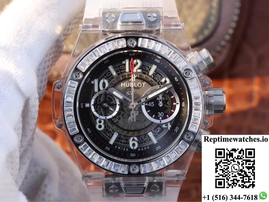Hublot Big Bang 411.Jx.4802.Rt Diamond Bezel Hollow Dial-Rep Time Watches
