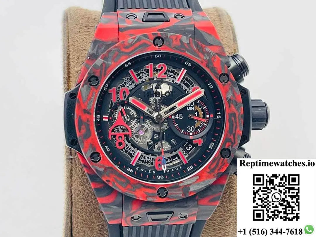 Hublot Big Bang 411.Qv.1123.Nr.Ovk21 Hb Factory Carbon Fiber Red Case-Rep Time Watches