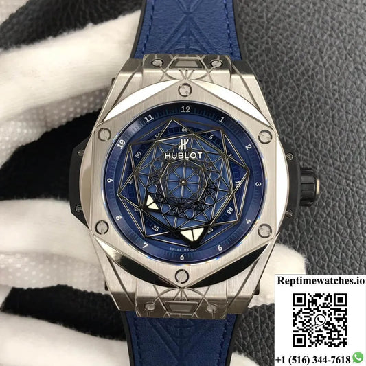 Hublot Big Bang 415.Nx.7179.Vr.Mxm18 Wwf Factory Titanium Blue Dial-Rep Time Watches