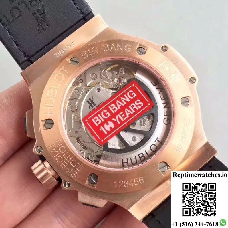Hublot Big Bang Aero Bang Gold 311.Px.1180.Gr Black Skeleton Dial-Rep Time Watches