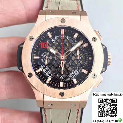 Hublot Big Bang Aero Bang Gold 311.Px.1180.Gr Black Skeleton Dial-Rep Time Watches
